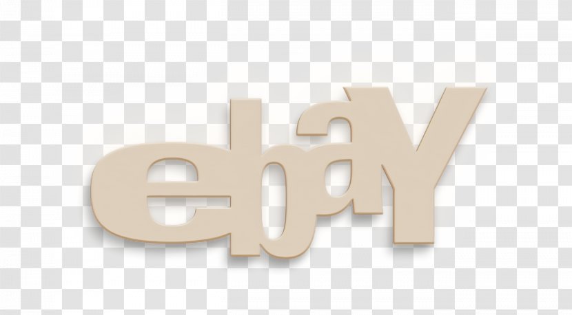 Ebay Icon - Text - Beige Logo Transparent PNG