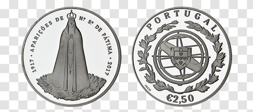 Coin Sanctuary Of Fátima Our Lady Apparitions Fatima Silver - Centenario Transparent PNG