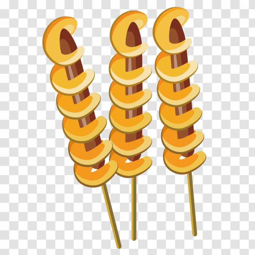 Barbecue Grill Small Intestine Large - Yellow - Delicious Roasted Wheat Transparent PNG