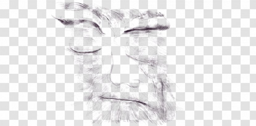 Eye Line Art Figure Drawing Sketch - Watercolor Transparent PNG