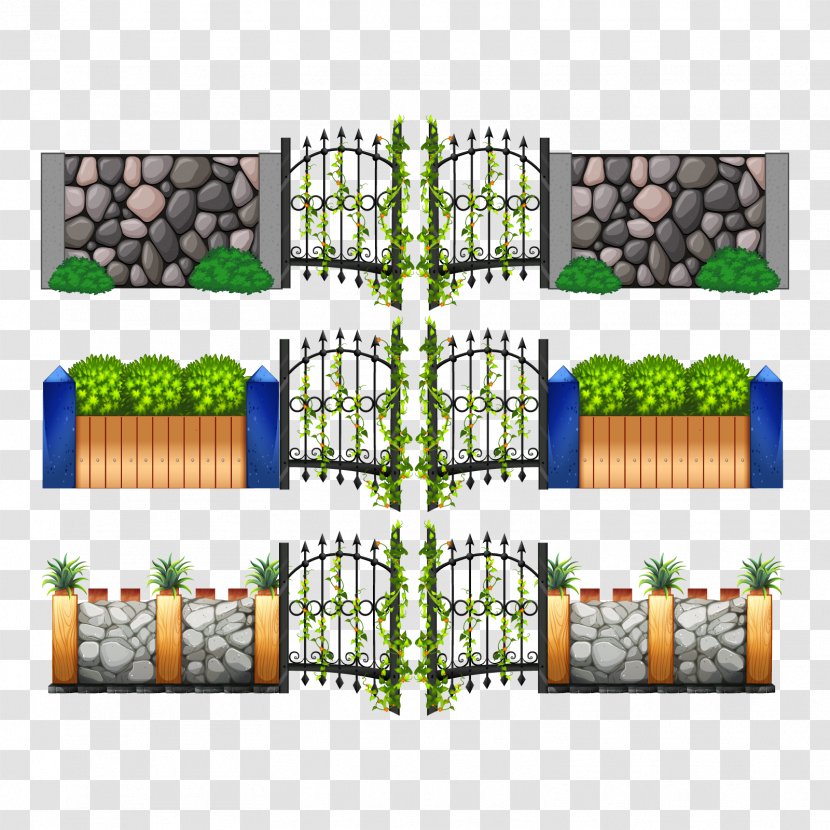Gate Illustration - Home Fencing - Vector Fence Wall Transparent PNG