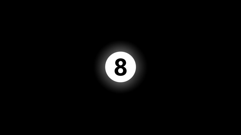 Eight-ball Billiard Ball Logo Black And White - 8 Transparent PNG