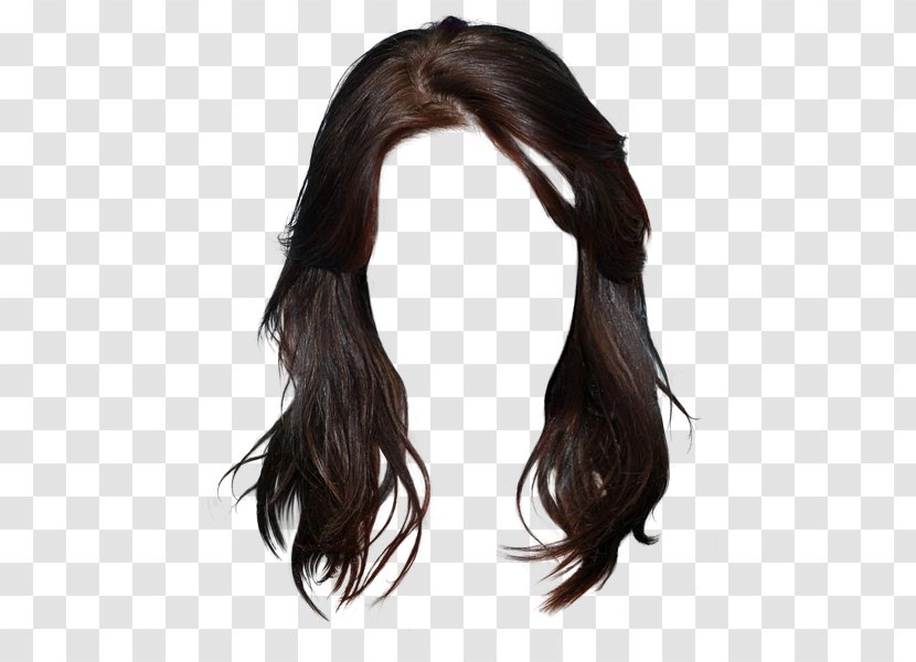 Long Hair Brown Black Hairstyle - Fashion - Western Style Brunette Graphic Material Transparent PNG