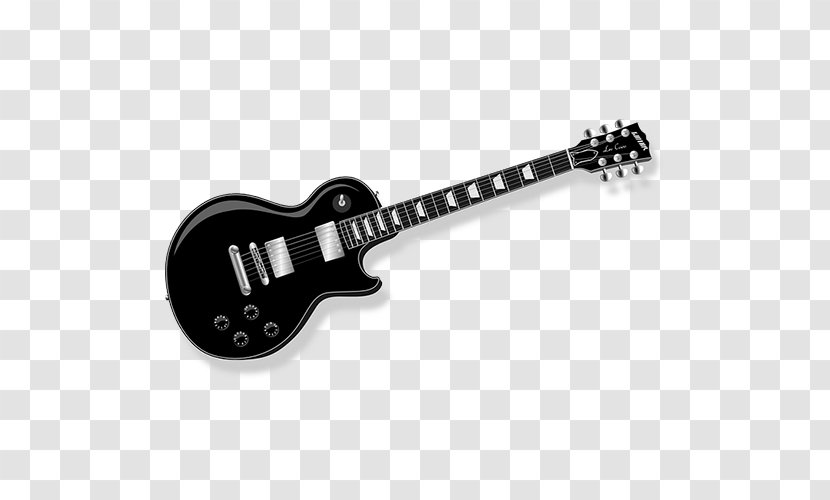 Electric Guitar Black And White Clip Art - Silhouette - Folk Transparent PNG
