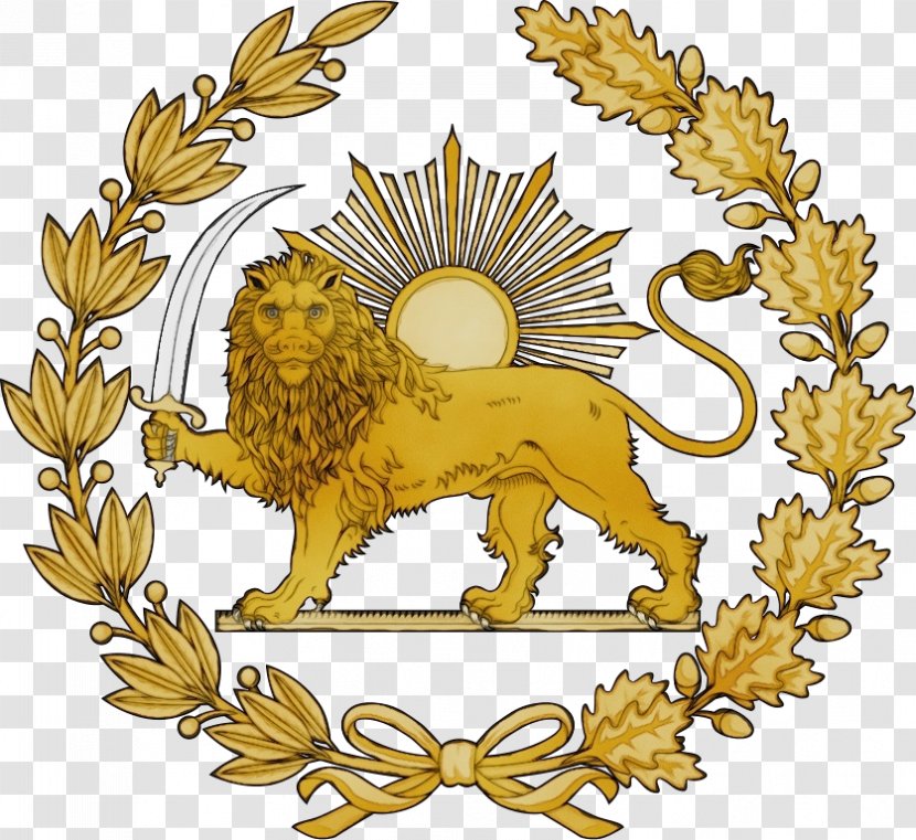 Lion Symbol Yellow Emblem Crest Transparent PNG