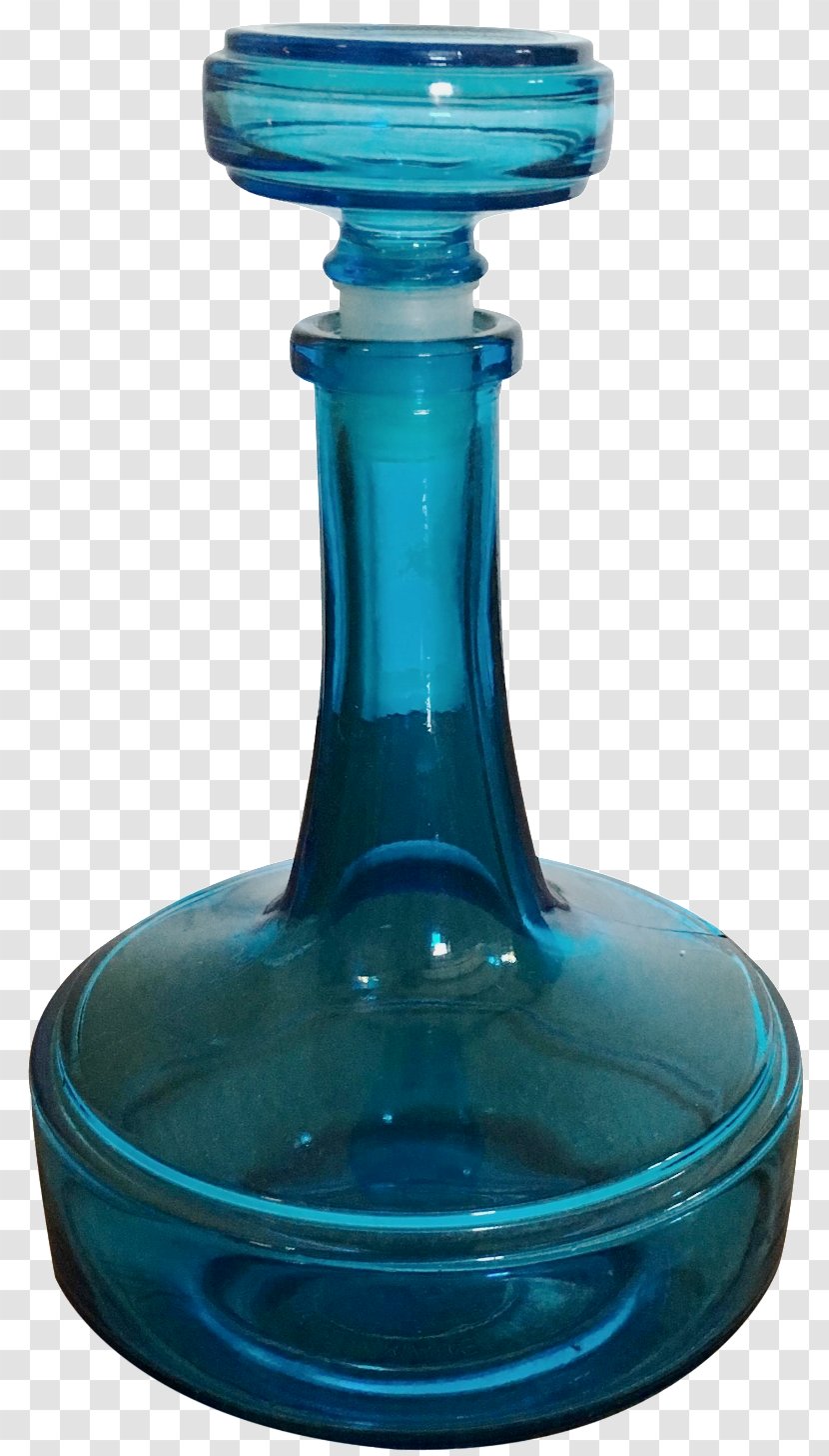 Glass Bottle Water Decanter Cobalt Blue - Drinkware - Vases Lids Transparent PNG