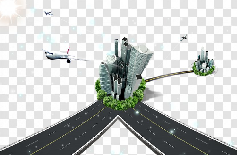 Aircraft Road - Technology - Creative Global Business Transparent PNG