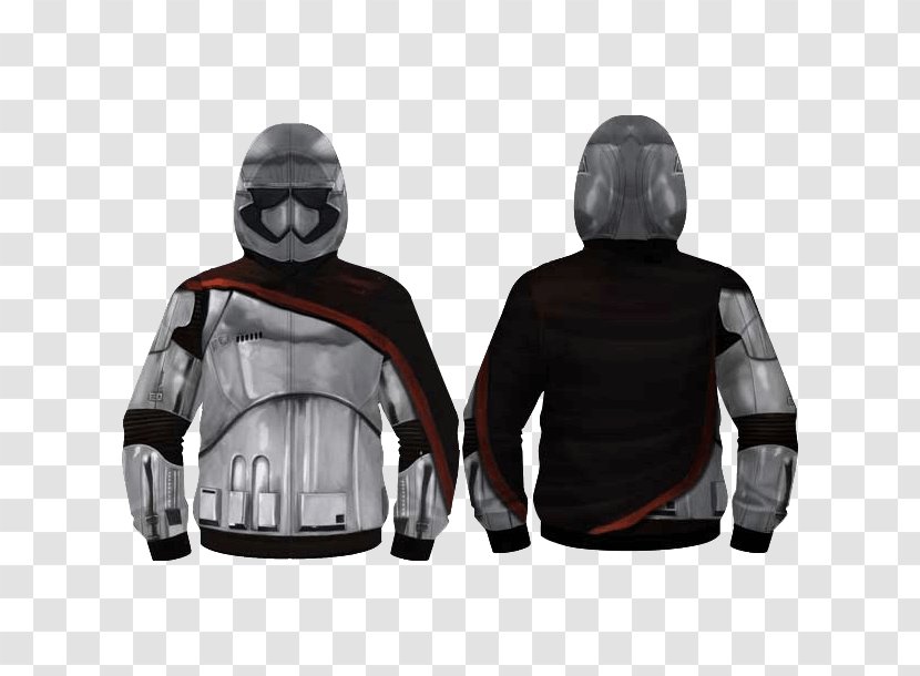 Hoodie Kylo Ren Captain Phasma Bluza Sweater - Star Wars - Zipper Transparent PNG