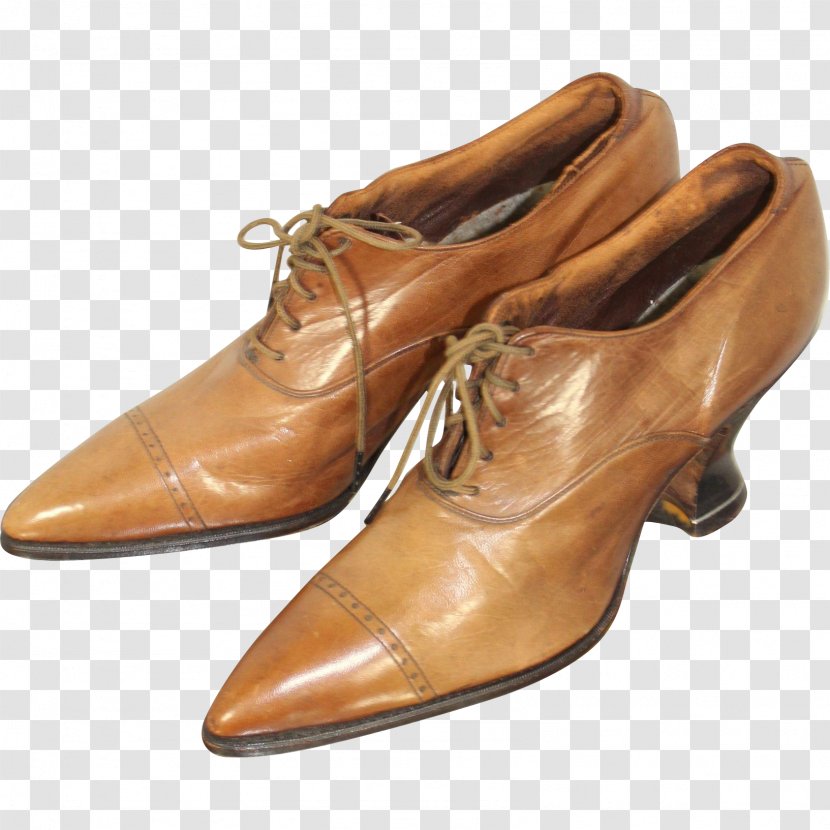 Shoe Leather Caramel Color - Footwear - Vintage Oxford Shoes For Women Fifties Transparent PNG