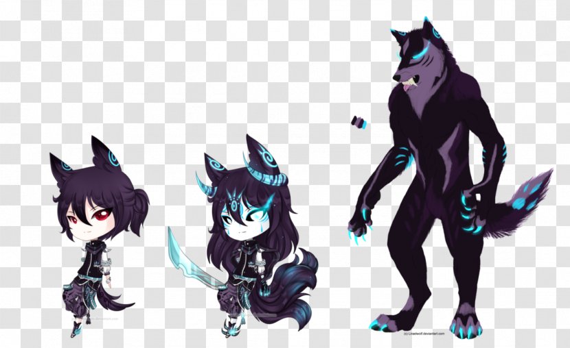 Werewolf Demon Drawing Gray Wolf - Heart Transparent PNG