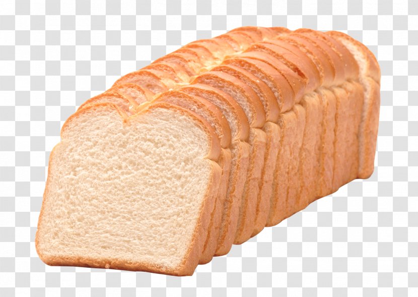 Sliced Bread Loaf White Toast - Ingredient - Butter Roti Transparent PNG