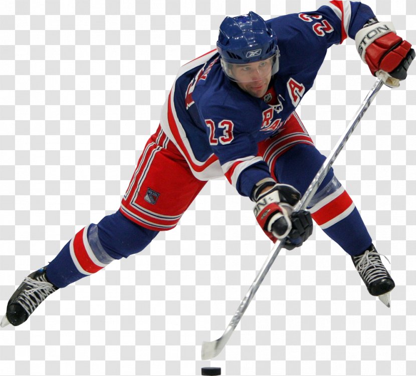College Ice Hockey Defenceman Sticks - Protective Gear In Sports - New York Rangers Transparent PNG