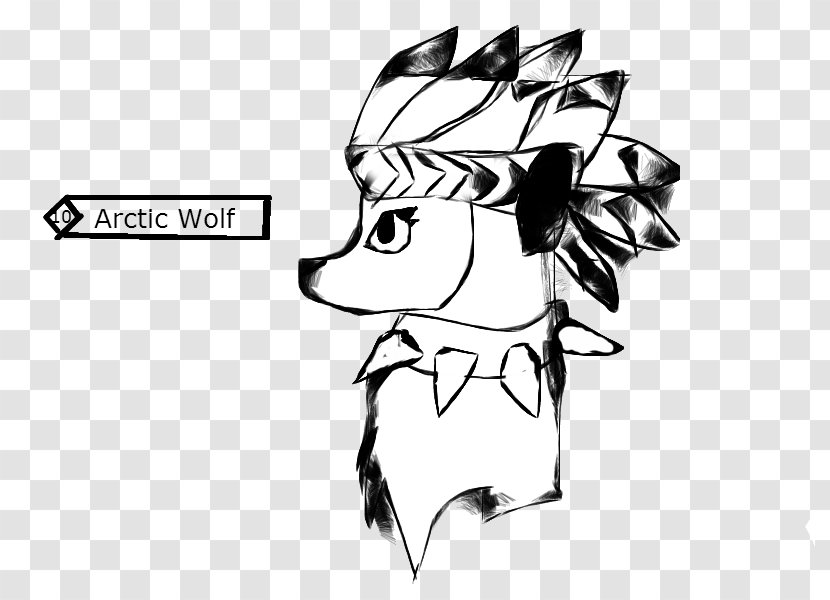 Line Art Clip Sketch Illustration Cartoon - Flower - Arctic Wolf Transparent PNG