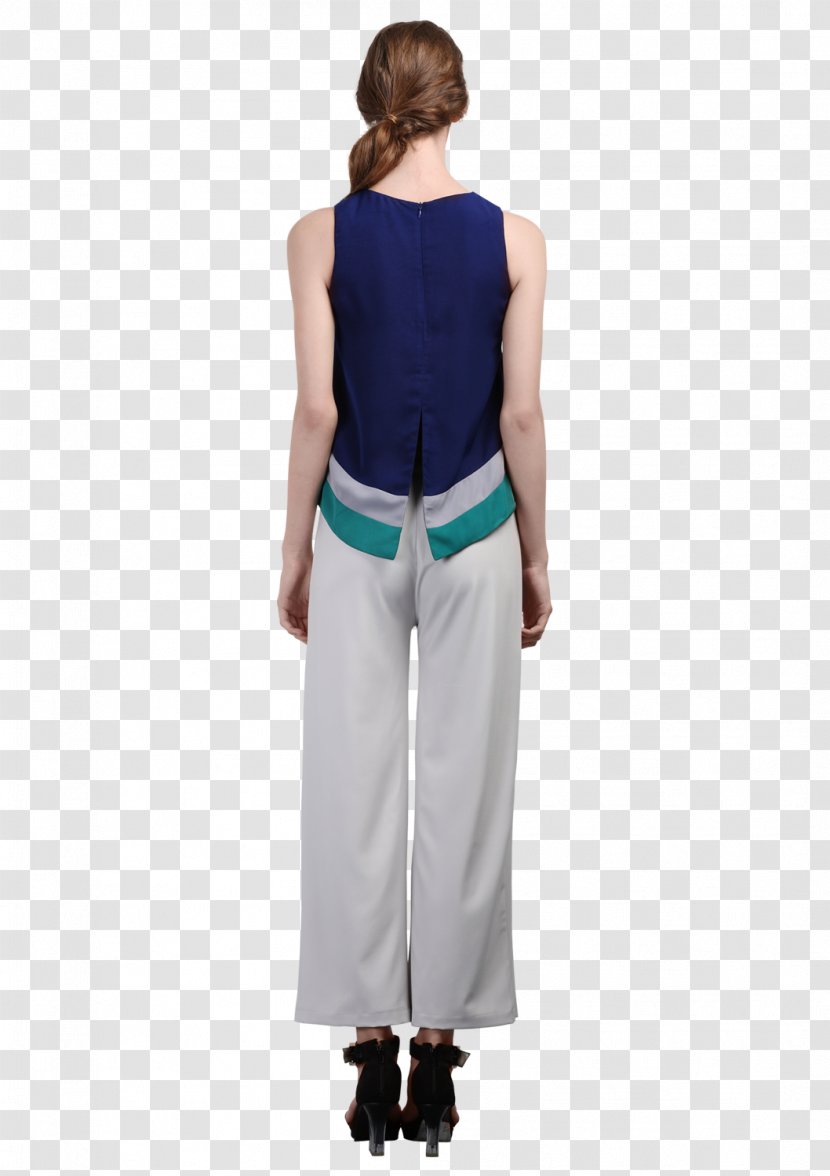 Sleeve Waist Cobalt Blue Pants Shoulder - Trunk Transparent PNG