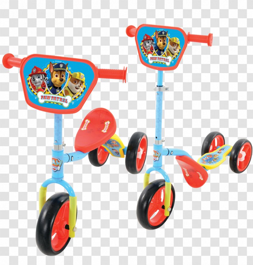 Toy Kick Scooter Tricycle Wheel - Paw Patrol Rider Transparent PNG