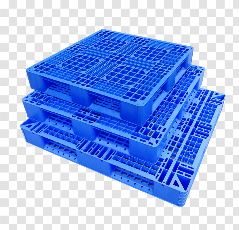 Plastic Pallet Goods High-density Polyethylene - Blue - Field Bottom Tray Transparent PNG