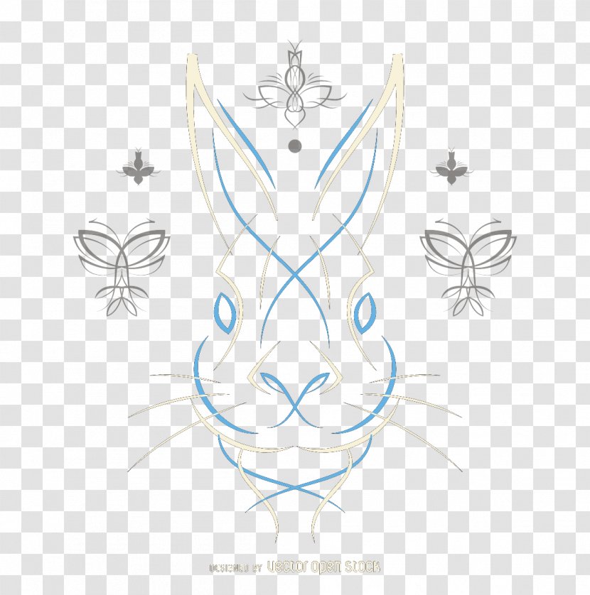 Graphic Design Drawing - Symmetry - Line Rabbit Transparent PNG