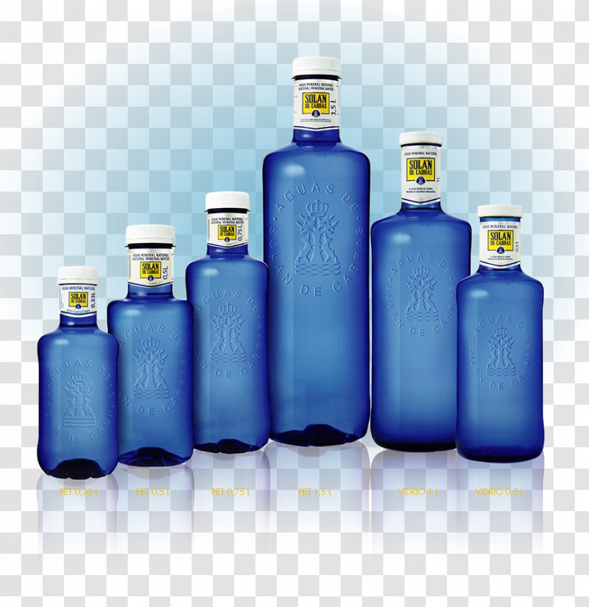 Solán De Cabras Mineral Water Glass Bottle - Balneario Transparent PNG