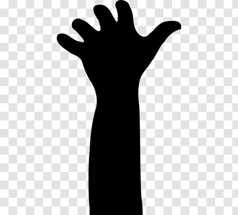 Silhouette Finger - Blackandwhite - Little Black Dress Logo Transparent PNG