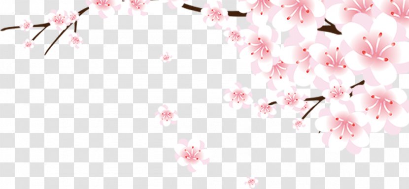 Cherry Blossom Download Computer File - Rasterisation - Chinese Style Fresh Peach Shining Bright Pink Decoration Transparent PNG