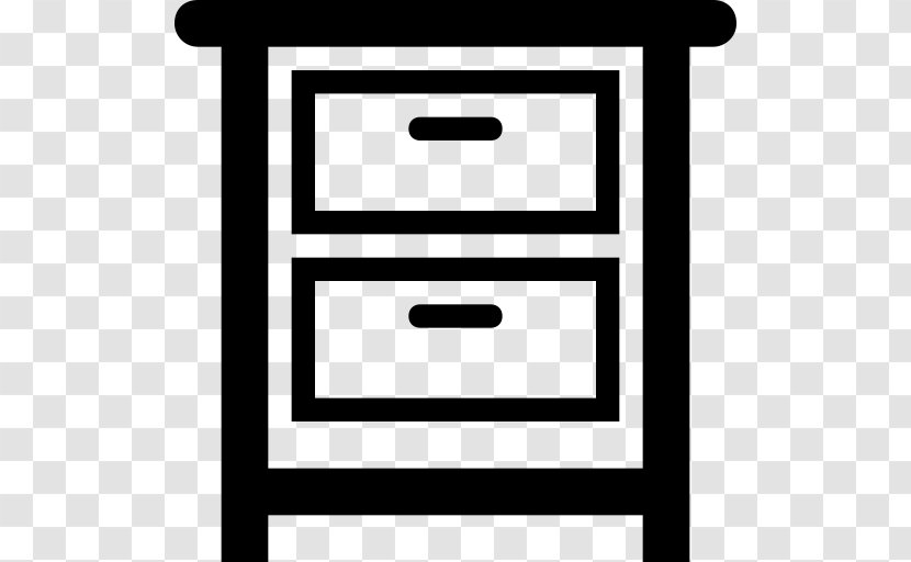 Bedside Tables Clip Art - Black - File Cabinets Transparent PNG