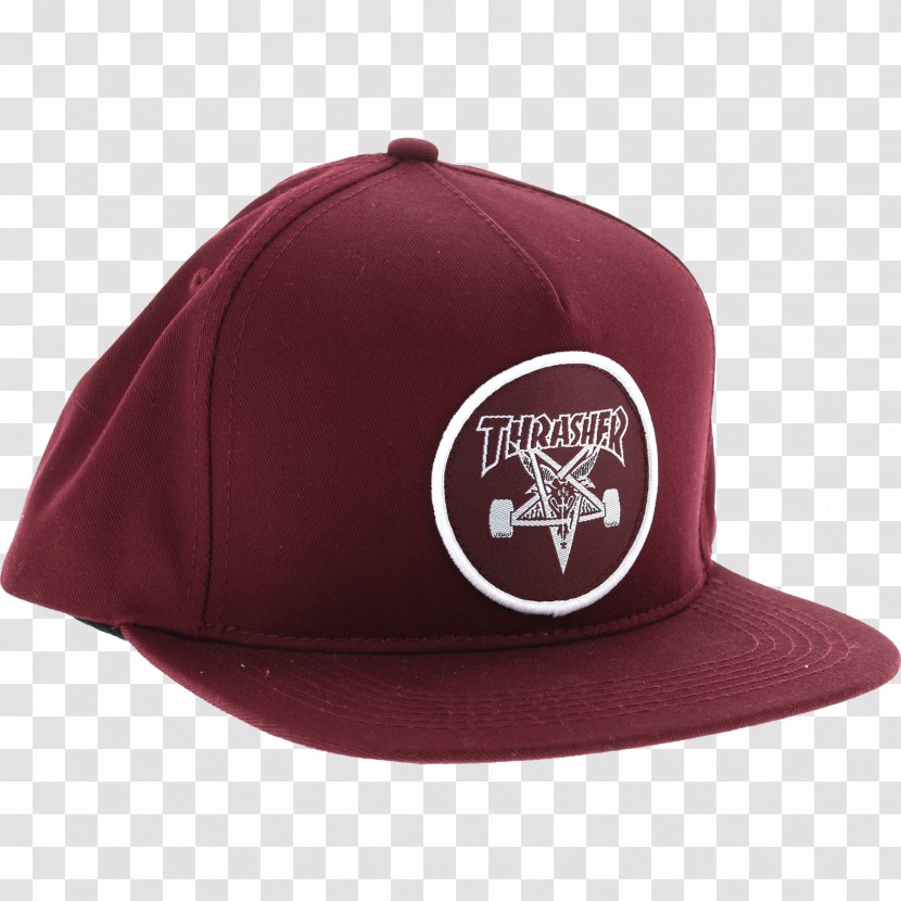 Baseball Cap Thrasher Trucker Hat - Maroon Transparent PNG