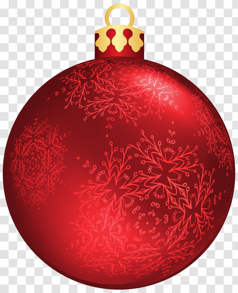 Christmas Ornament Decoration Clip Art - Ball - Red Balls Transparent PNG