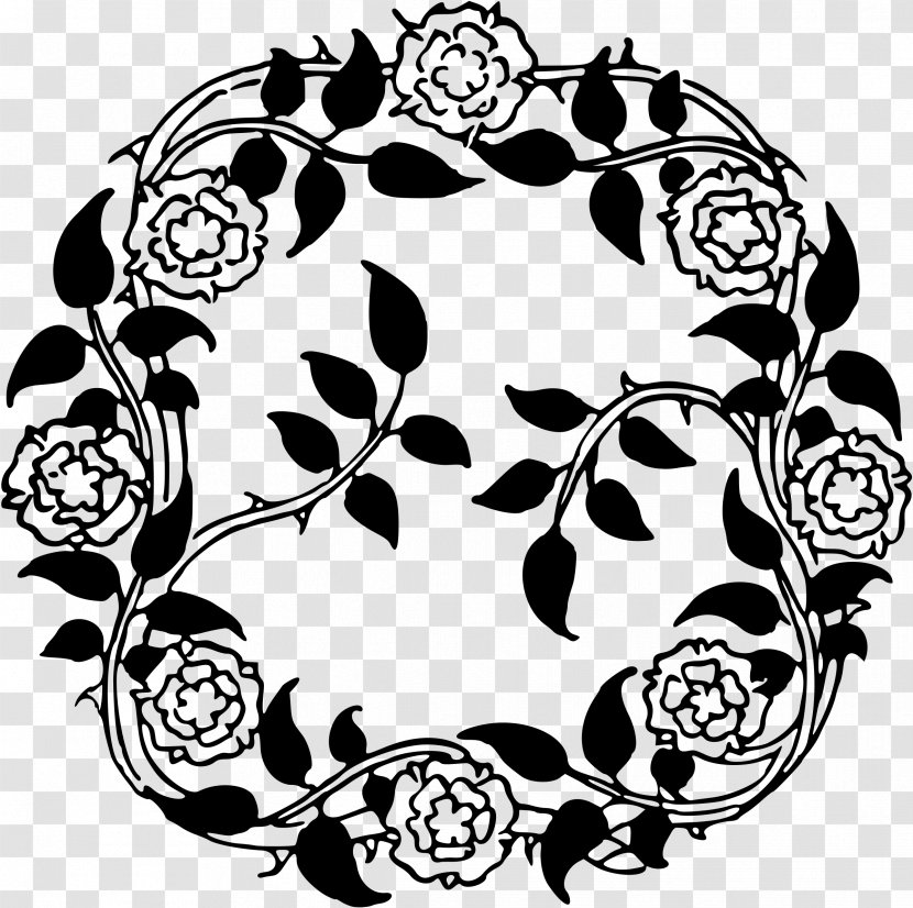 Drawing Marquetry Floral Design Art - Monochrome Photography - Desgin Transparent PNG