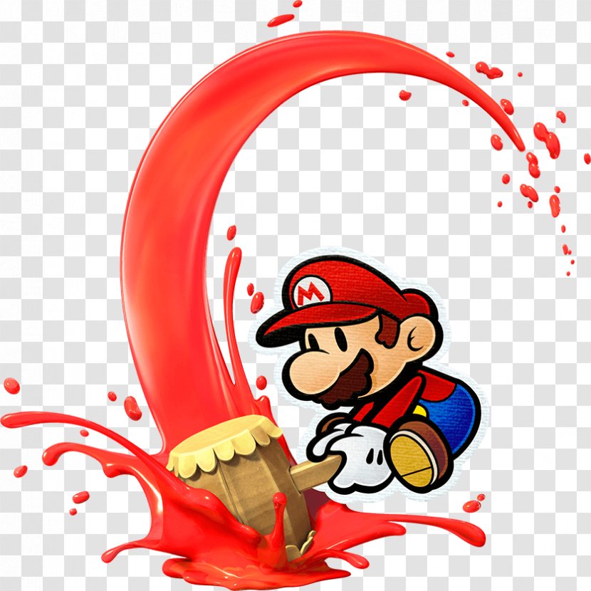 Paper Mario: Color Splash Wii U Super Mario Bros. - Watercolor - Nintendo Transparent PNG