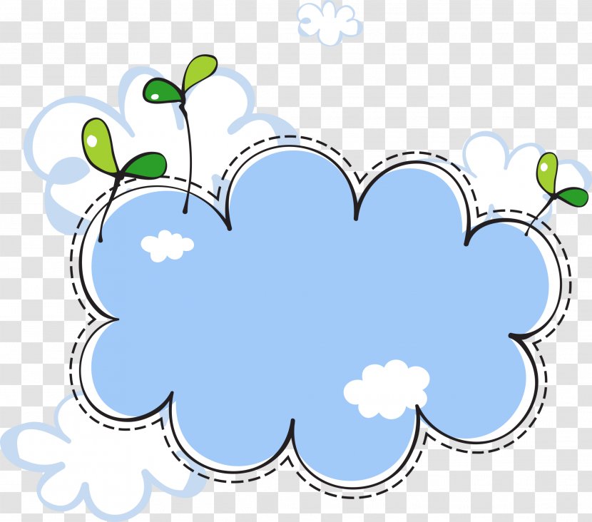 Cloud Euclidean Vector Clip Art - Plant - Seedlings Clouds Border Transparent PNG
