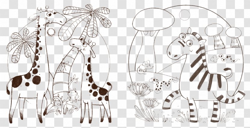 Northern Giraffe Zebra Animation - Work Of Art - Artwork And Transparent PNG