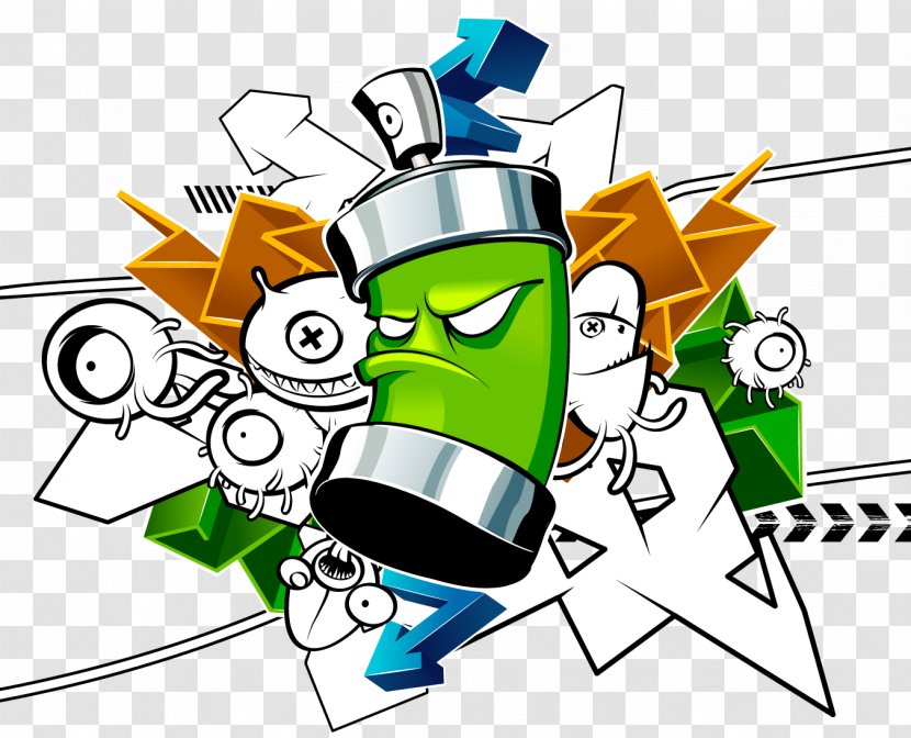 Aerosol Spray Graffiti Drawing Cartoon Paint Transparent PNG