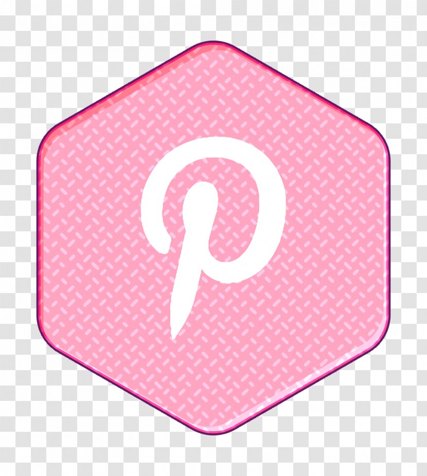 Hexagon Icon Media Pinterest - Magenta Material Property Transparent PNG