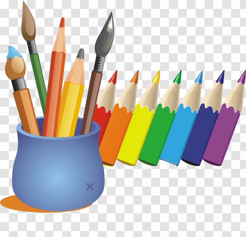 Colored Pencil - Cartoon Color Pen Transparent PNG