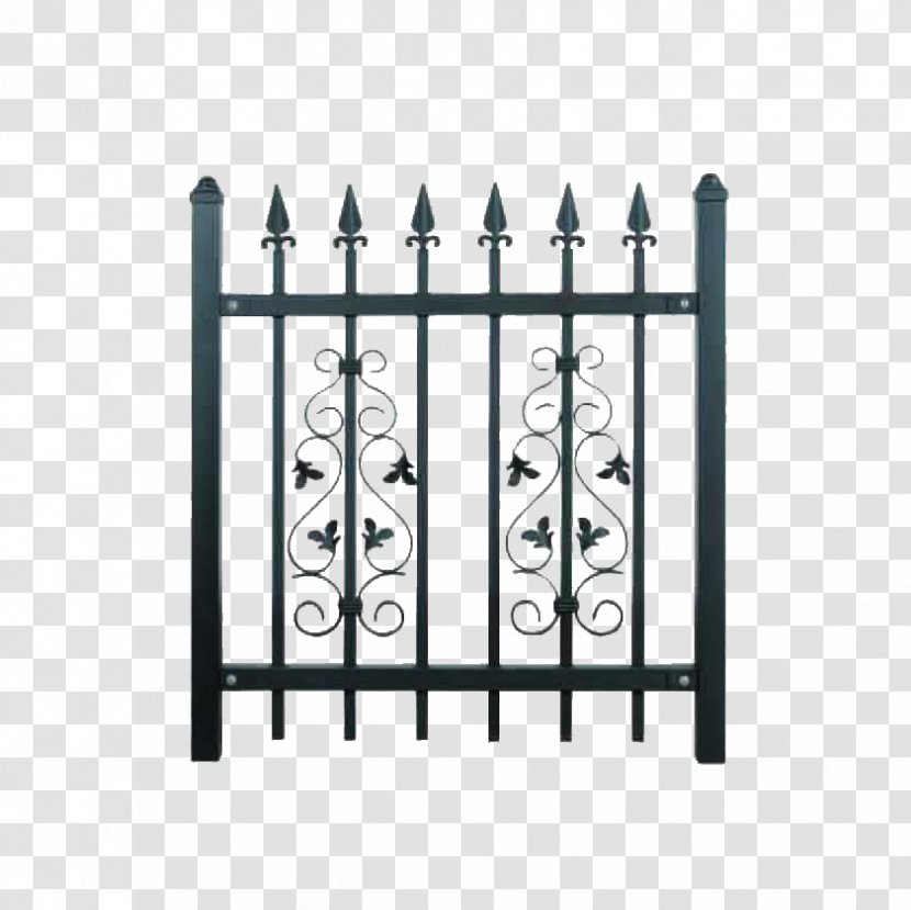 Fence Wrought Iron Gate Railing Steel Transparent PNG