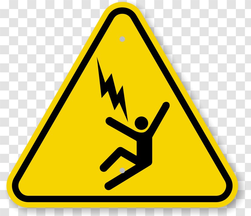 Safety Electricity Hazard Symbol Electrical Injury - Falling - Triangle Dream Transparent PNG