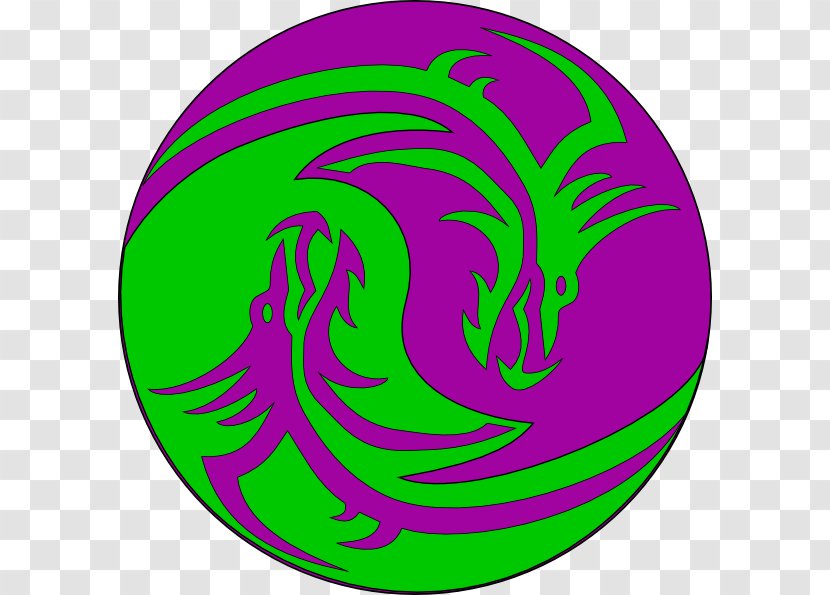Yin And Yang Chinese Dragon Symbol - Sphere Transparent PNG