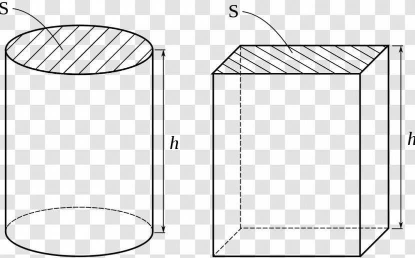 Parallelepiped Area Cylinder Volume Parallelogram - Line Transparent PNG