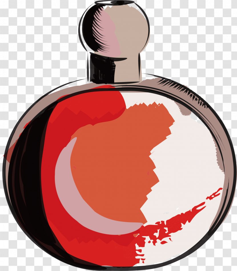 Perfume Calvin Klein Bottle Clip Art - Red Round Transparent PNG