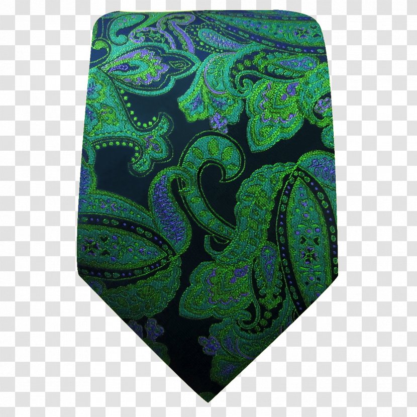 Paisley Green Blue Necktie Black - Purple Silk Transparent PNG