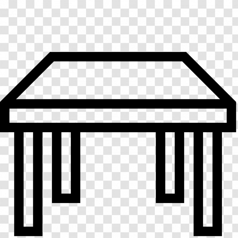Picnic Table Icon Design - Outdoor Furniture Transparent PNG