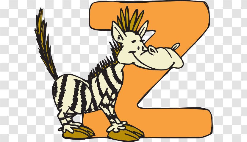 Z Is For Zebra Letter Clip Art Horse Like Mammal Cliparts Transparent Png
