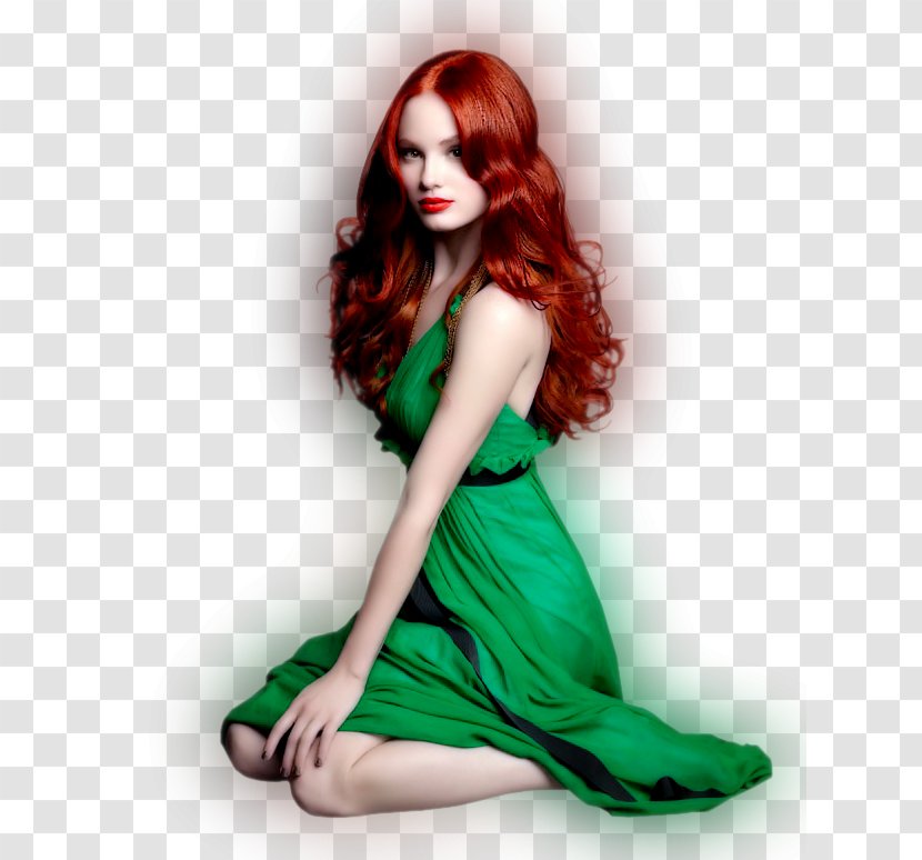 Red Hair Dress Clothing - Silhouette Transparent PNG