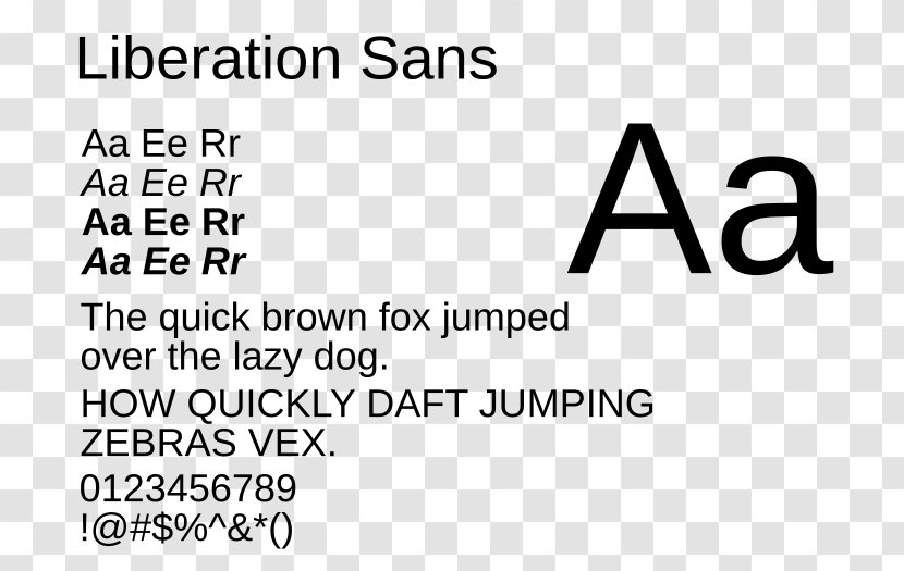 Liberation Fonts Typeface Monospaced Font TrueType - Calligraphy - Tipografia Transparent PNG