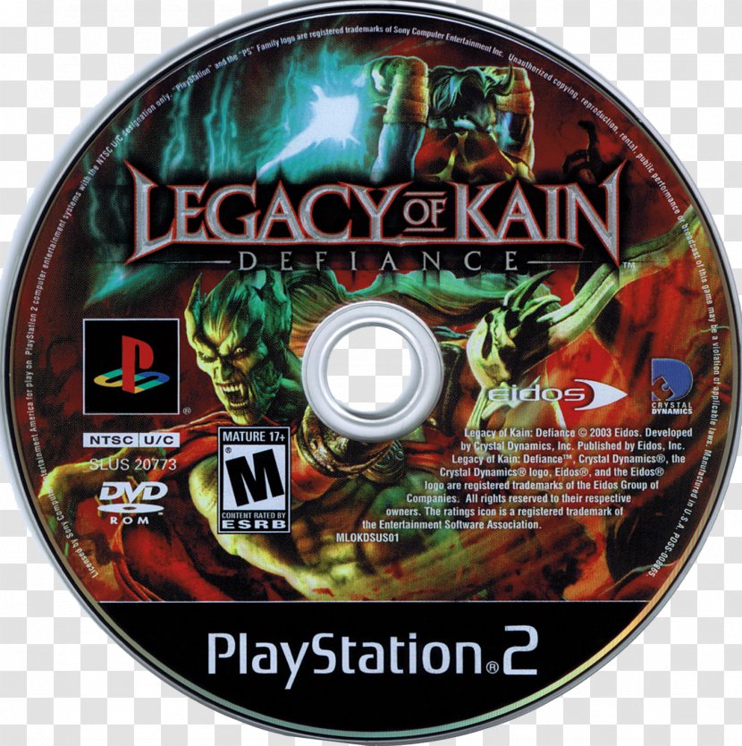 Legacy Of Kain: Defiance PlayStation 2 Video Game Compact Disc Xbox Transparent PNG