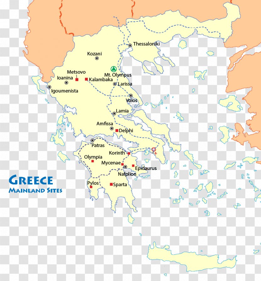 Greece Map Ecoregion Line Tuberculosis - World Transparent PNG