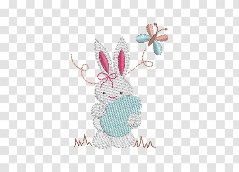 Easter Bunny Rabbit Machine Embroidery - Warp And Weft Transparent PNG