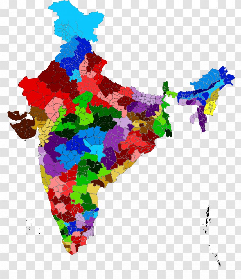 States And Territories Of India Map - Mapa Polityczna - Indus Transparent PNG