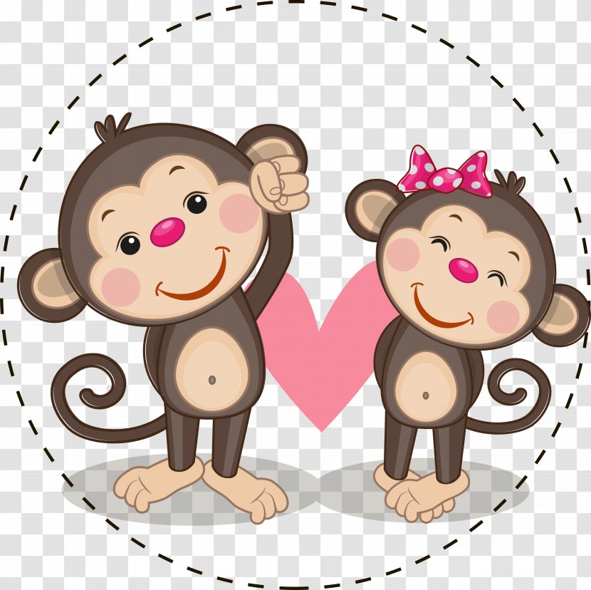 Cartoon - Royaltyfree - Vector Monkey Transparent PNG