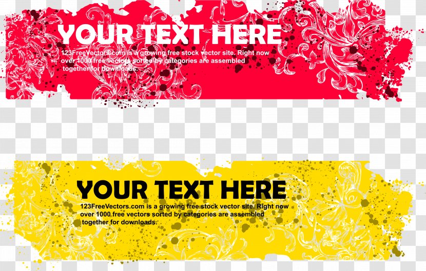 Graphic Design - Advertising - Trend Pattern Text Box Vector Material Transparent PNG